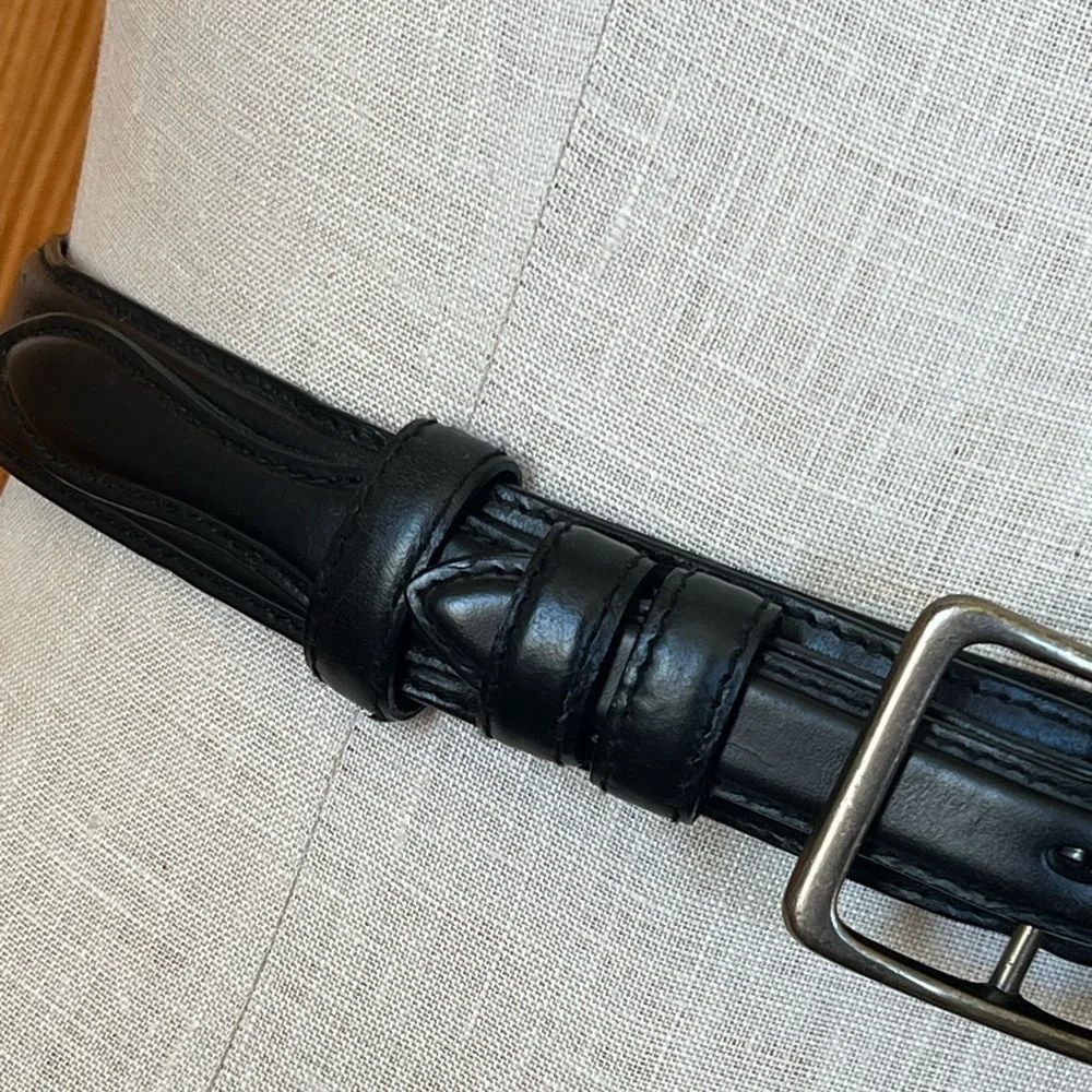 Nocona 34 Black Genuine Leather Western Belt Cowgirl Casual